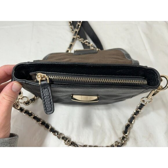 Tocco toscano Tenero Black Leather Zebra Print Crossbody Purse - Picture 7 of 13